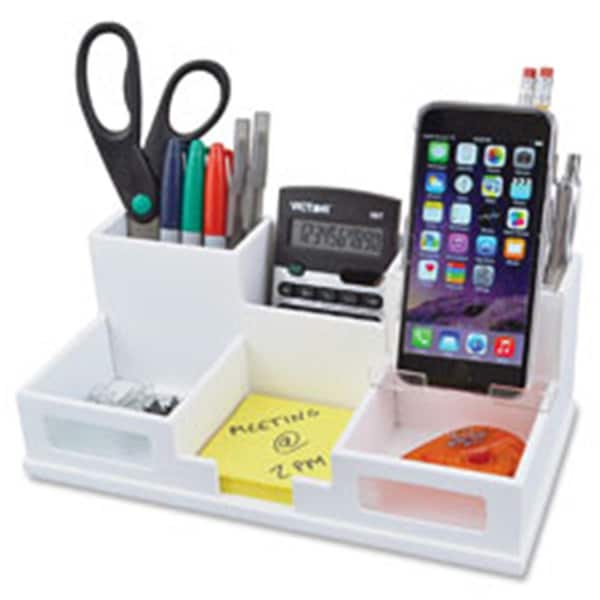 Coolcrafts Phone Holder Desk Organizer- White CO3749428 - main